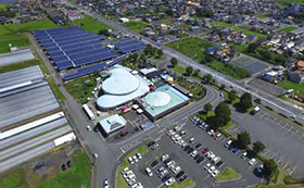 栃木県佐野市「道の駅どまんなかたぬま」1.1MW 2016年8月竣工